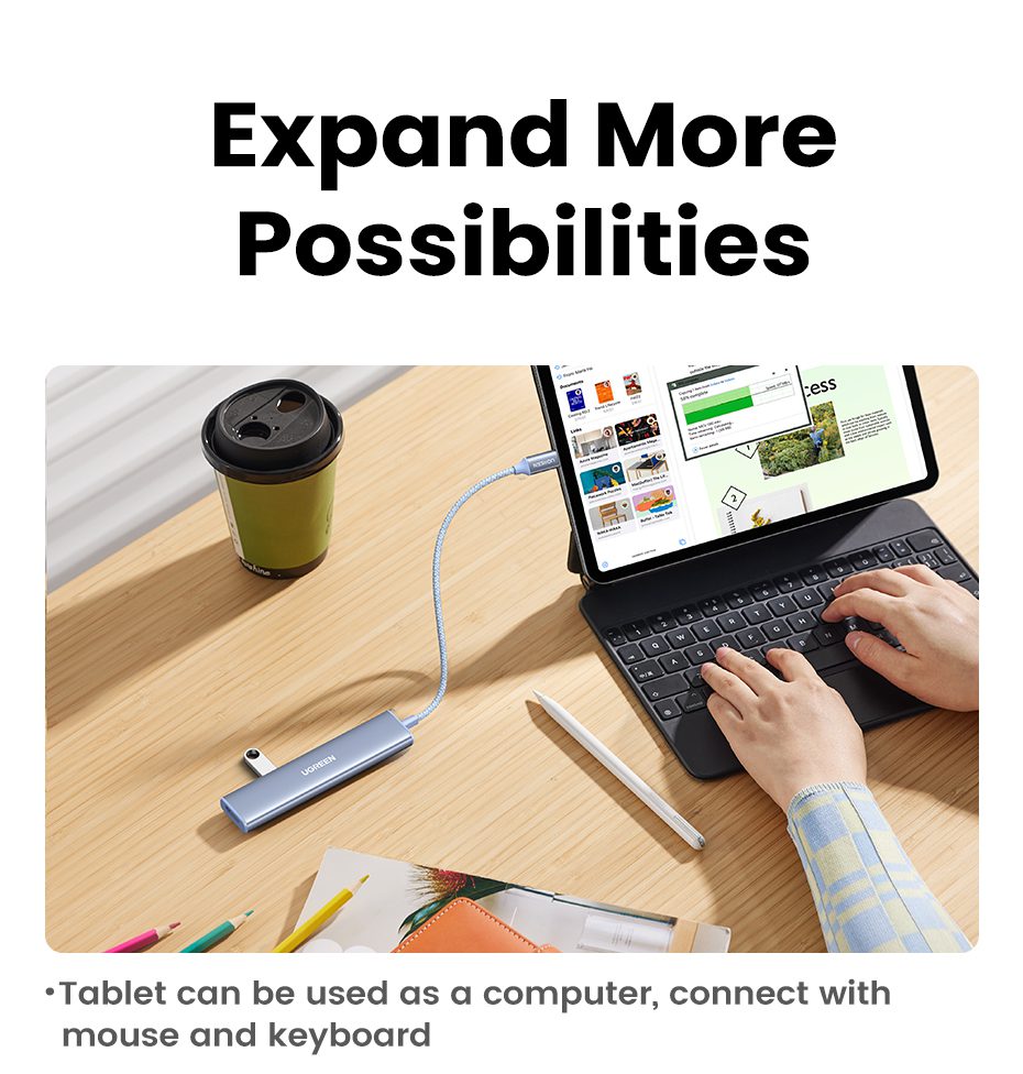 Ugreen 35580 Hub Revodok USB Type-C 5 trong 1 ra HDMI 4K@30Hz, USB 3.0, Sạc PD 100W cao cấp